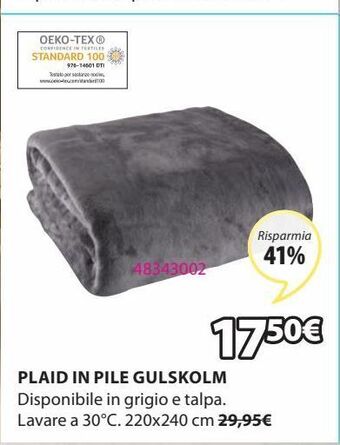 JYSK Plaid in pile offerta