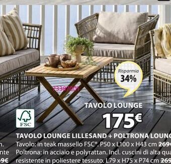 JYSK Tavolo lounge offerta
