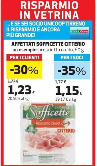 Coop Affettati sofficette citterio offerta