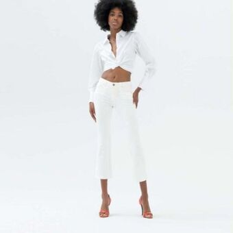 King Fracomina jeans bella crop flare offerta
