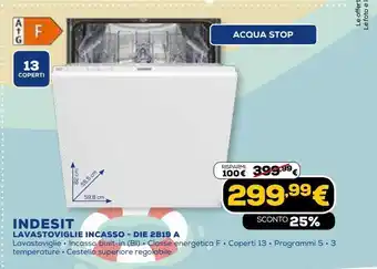 Euronics Indesit lavastoviglie incasso - die 2b19 a offerta