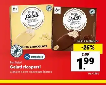Lidl Bon gelati gelati ricoperti 6x84g offerta