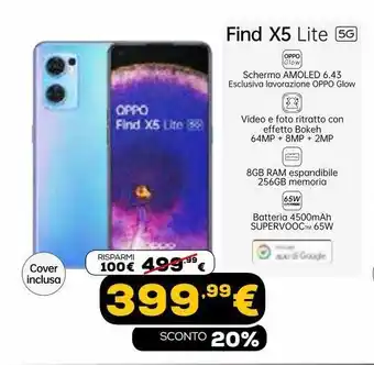 Euronics Find x5 lite offerta