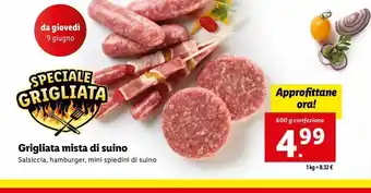 Lidl Grigliata mista di suino 600g offerta