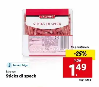 Lidl Sticks di speck salumeo 90 g offerta