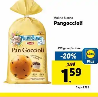 Lidl Mulino bianco pangoccioli 336g offerta