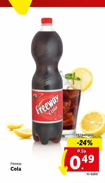 Lidl Cola freeway 1.5 l offerta