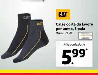 Lidl Calze corte da lavoro per uomo 3 paia cat offerta