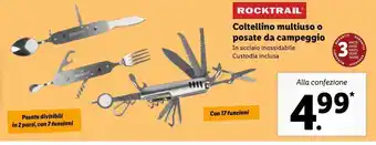Lidl Coltellino multiuso o posate da campeggio offerta