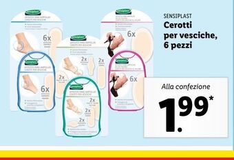 Lidl Sensiplast cerotti per vesciche 6 pezzi offerta
