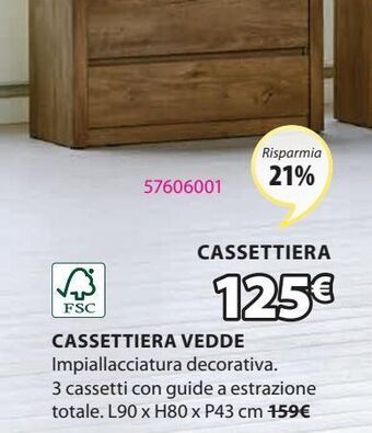 JYSK Cassettiera offerta