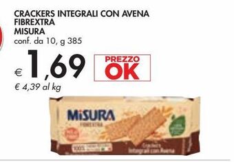 Bennet Cracker integrali con avena fibrextra misura 10x385g offerta