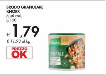 Bennet Brodo granulare knorr gusti vari g 150 offerta