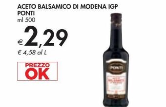 Aceto balsamico di modena igp  ponti ml 500