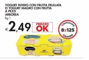Bennet Yogurt intero con frutta frullata o yogurt magro con frutta a pezzi arborea kg 1 offerta