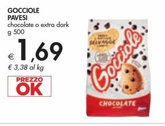Bennet Gocciole pavesi chocolate o extra dark g 500 offerta