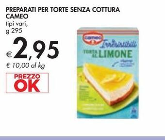 Bennet Preparato per torta senza cottura cameo tipi vari g 295 offerta