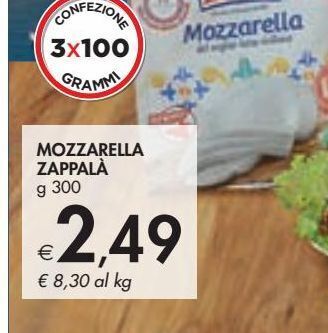 Bennet Mozzarella zappalà g 300 offerta