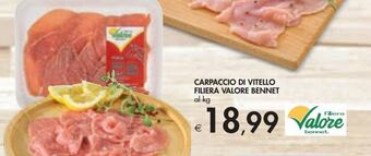 Bennet Carpaccio di vitello filiera valore bennet al kg offerta