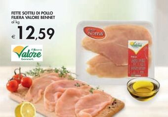 Bennet Fette sottili di pollo filiera valore bennet al kg offerta