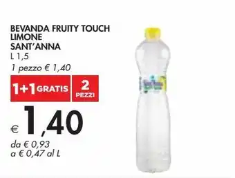 Bennet Bevande fruity touch limone sant'anna l 1.5 offerta