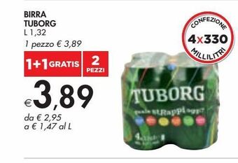 Bennet Birra tuborg l 1.32 offerta