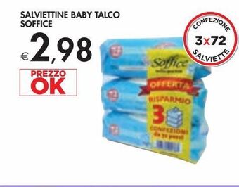 Bennet Salviettine baby talco soffice offerta