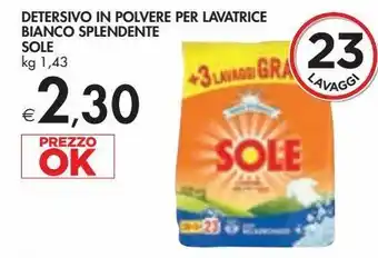 Bennet Detersivo in polvere per lavatrice bianco splendente sole kg 1.43 offerta