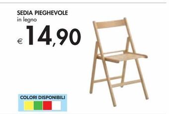 Sedia pieghevole in legno