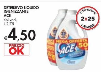 Bennet Detersivo liquido igienizzante ace tipi vari l 2.75 offerta