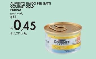 Bennet Alimento umido per gatti gourmet gold purina gusti vari g 85 offerta
