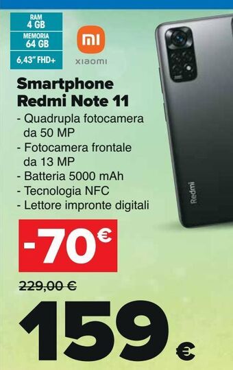 Carrefour Iper Smartphone redmi note 11 offerta