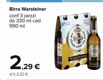 Carrefour Iper Birra warsteiner offerta