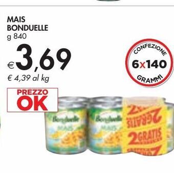 Bennet Mais bonduelle g 840 offerta