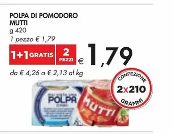 Bennet Polpa di pomodoro mutti g 420 offerta