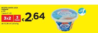 Bennet Ricotta santa lucia galbani g 250 offerta