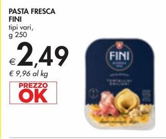 Bennet Pasta fresca fini tipi vari g 250 offerta