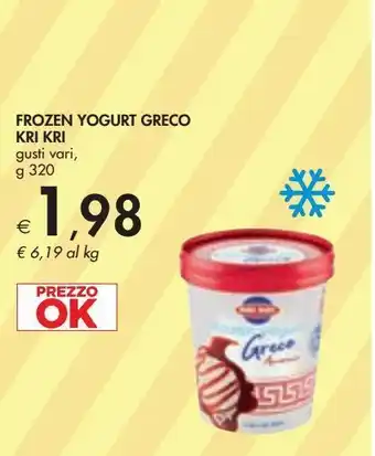 Bennet Frozen yogurt greco kri kri gusti vari g 320 offerta