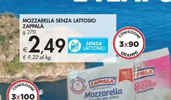 Bennet Mozzarella zappalà senza lattosio g 270 offerta