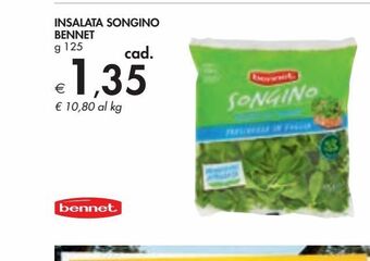 Bennet Insalata songino bennet g 125 offerta