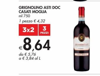 Bennet Grignolino asti doc casati moglia ml 750 offerta