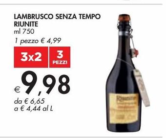 Bennet Lambrusco senza tempo riunite ml 750 offerta