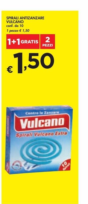 Spirali antizanzare vulcano conf da 10