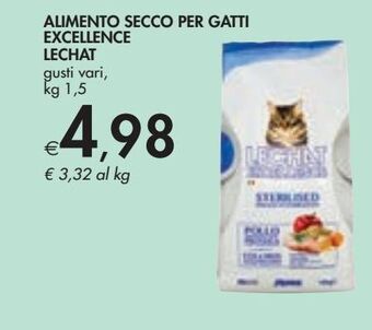 Bennet Alimento secco per gatti excellence lechat gusti vari kg 1.5 offerta