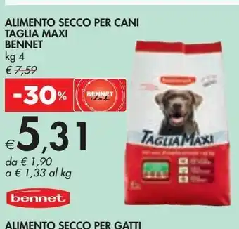 Bennet Alimento secco per cani taglia maxi bennet 4 kg offerta