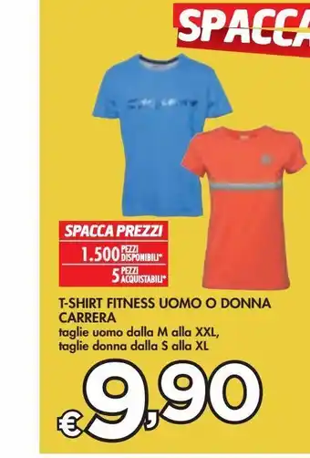 Bennet T-shirt fitness uomo o donna carrera offerta