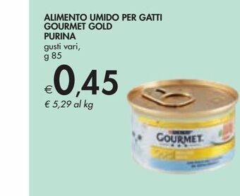 Bennet Alimento umido per gatti gourmet gold purina gusti vari g 85 offerta