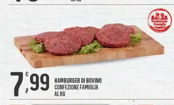Eurospar Hamburger di bovino confezione famiglia al kg offerta