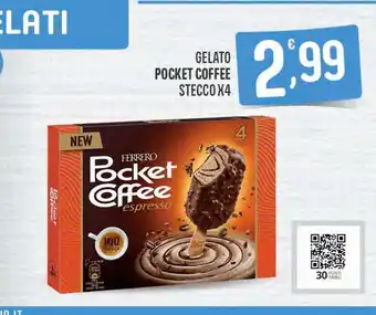 Eurospar Gelato pocket coffee stecco x 4 offerta