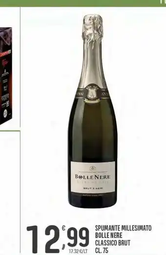 Eurospar Spumante millesimato bolle nere classico brut cl 75 offerta